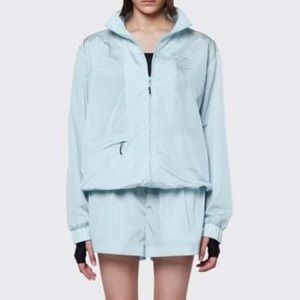 Rains Track Jacket Windbreaker Unisex Sky Blue Size Small Womens Mens NWOT